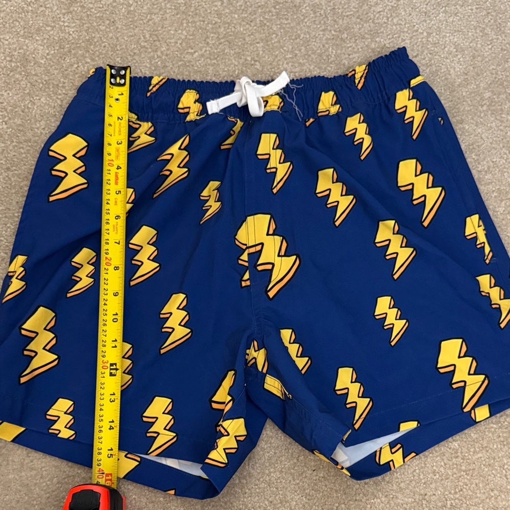 Sluggers blue and yellow lightning board shorts
